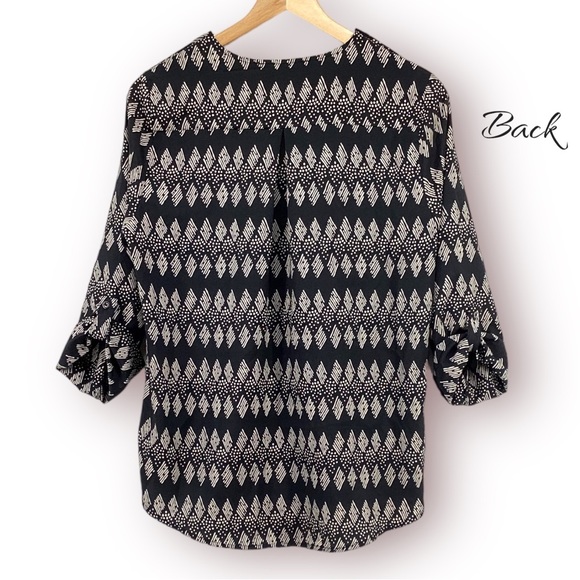 ALICE BLUE STITCH FIX V NECK TOP BLOUSE - Picture 7 of 14